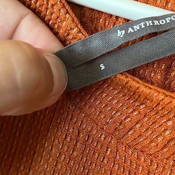 Anthropologie Burnt Orange Montauk Button Back Tank Top Small - Picture 5 of 7